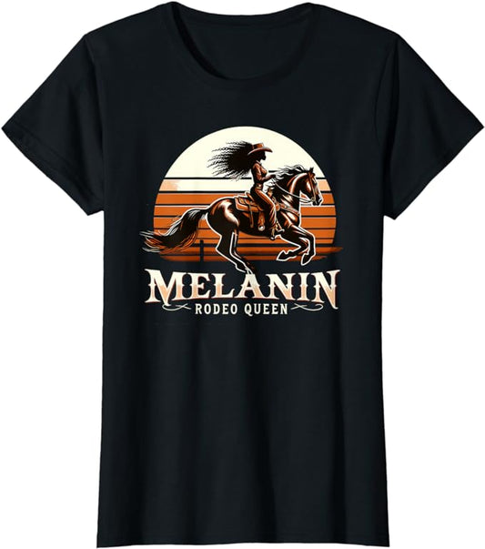Melanin Rodeo Queen Cowgirl 2 T-Shirt